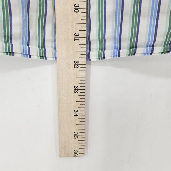 Faconnable Shirt Mens Medium Button Down Long Sleeve Casual Preppy FLAWS - Picture 7 of 12